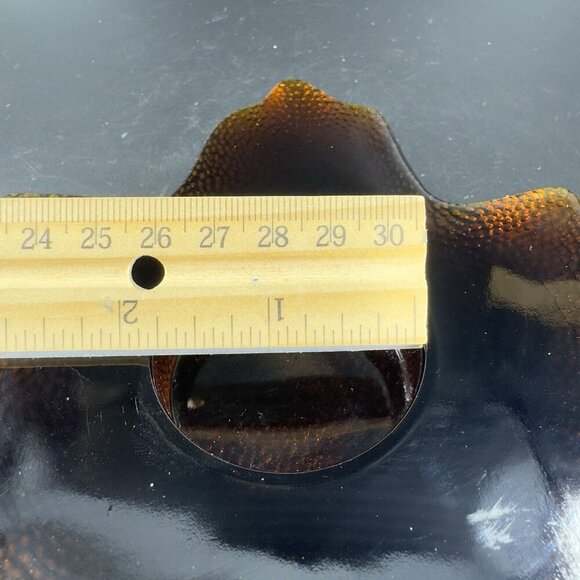 1990s Hallmark Deep Brown Glass Maple Leaf Votive Tea Candle Holder Single VTG - Picture 4 of 15